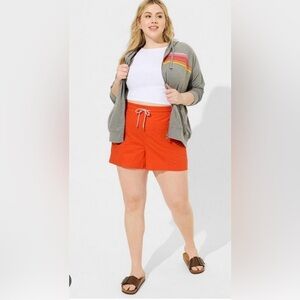 Plus Size: 1 Happy Camper Stretch
Woven Active Short - Torrid Orange Shorts